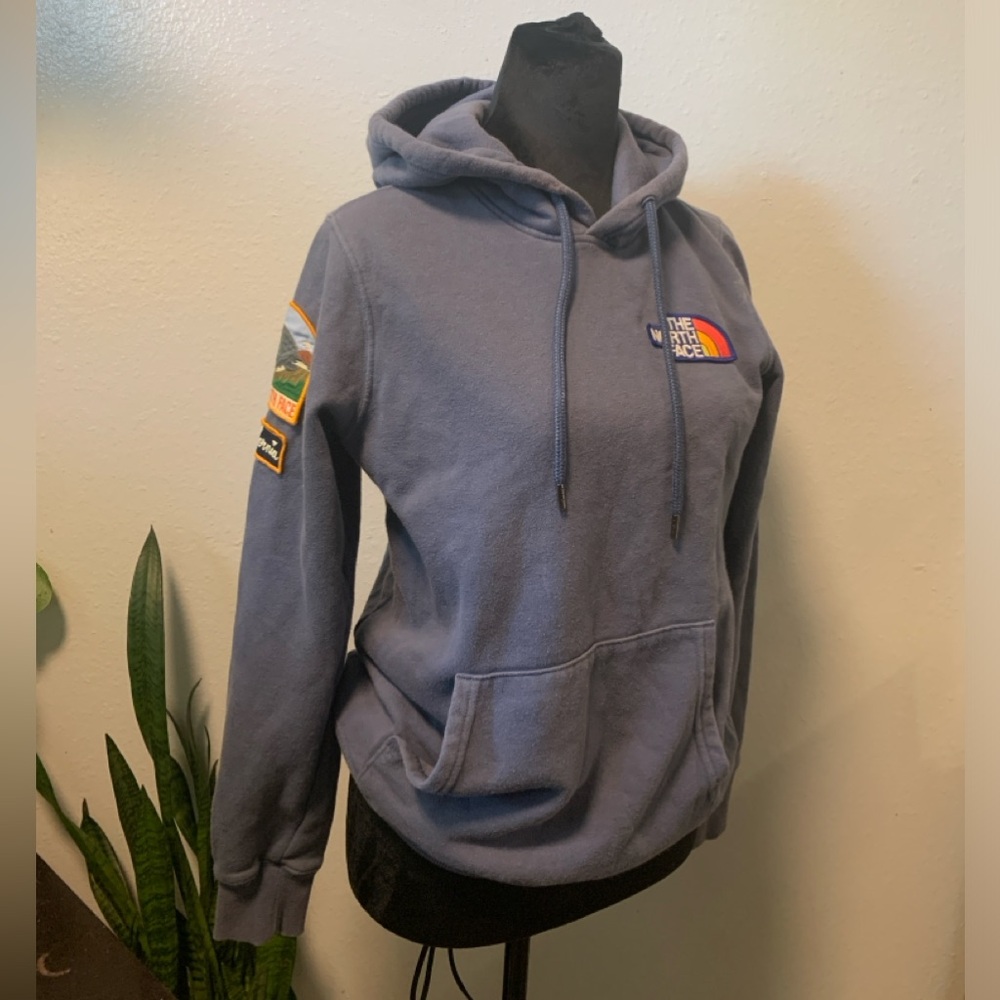 The North Face Heritage Patch Hoodie Sweatshirt Pullover Blue XS